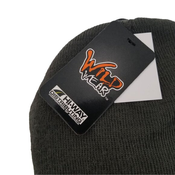 WILD‎ WEAR Unisex Cuffed Skull Knit Winter Hat Cap In Gray - Picture 3 of 6